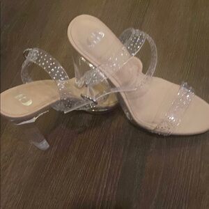 Gianni Bini Clear Strappy Heels